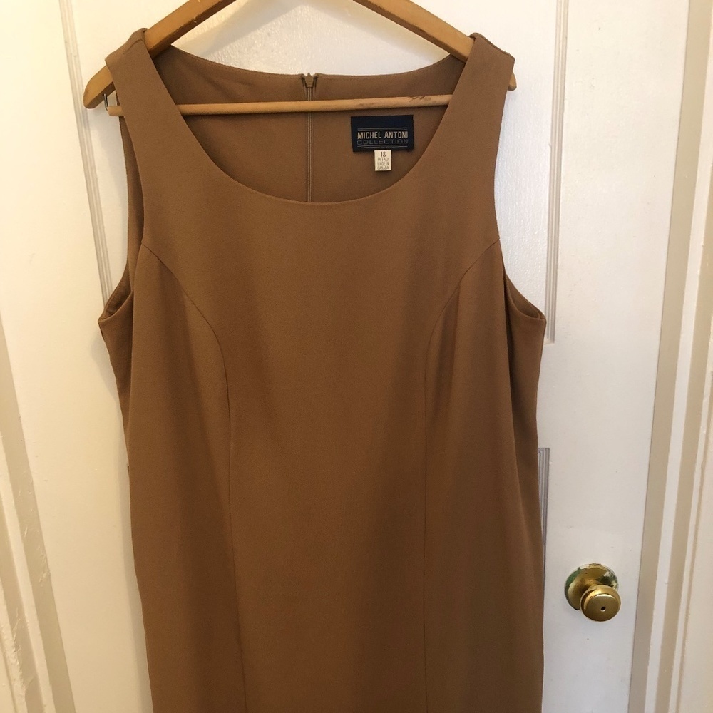 Michel Antoni Collection Size 18 Dress , round neck, back slit, lined